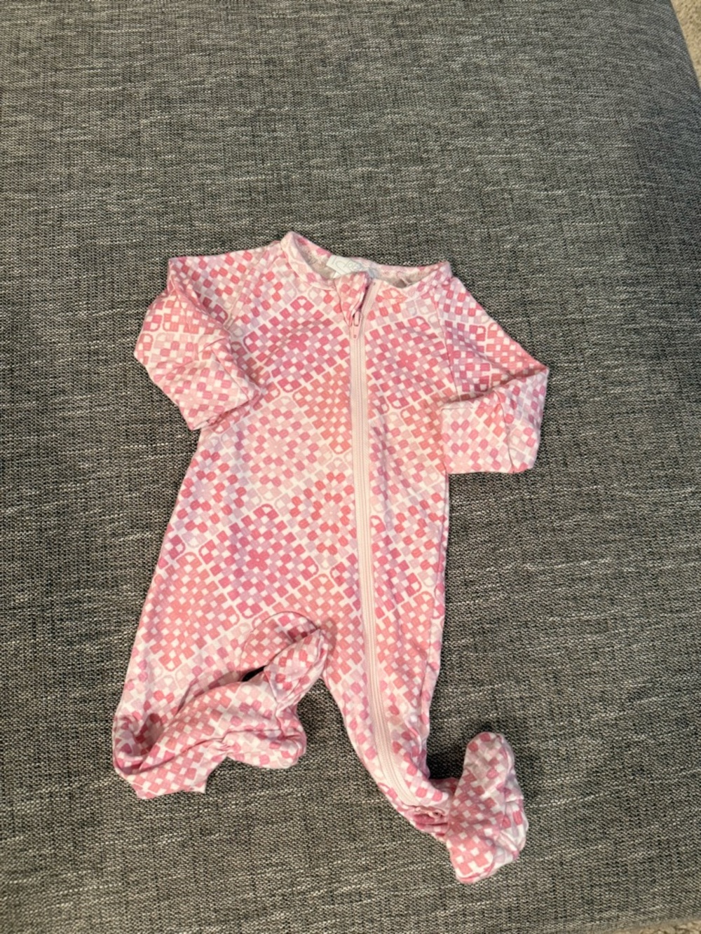 Toby Patterned Girls’ Zip Front Footed One-Piece